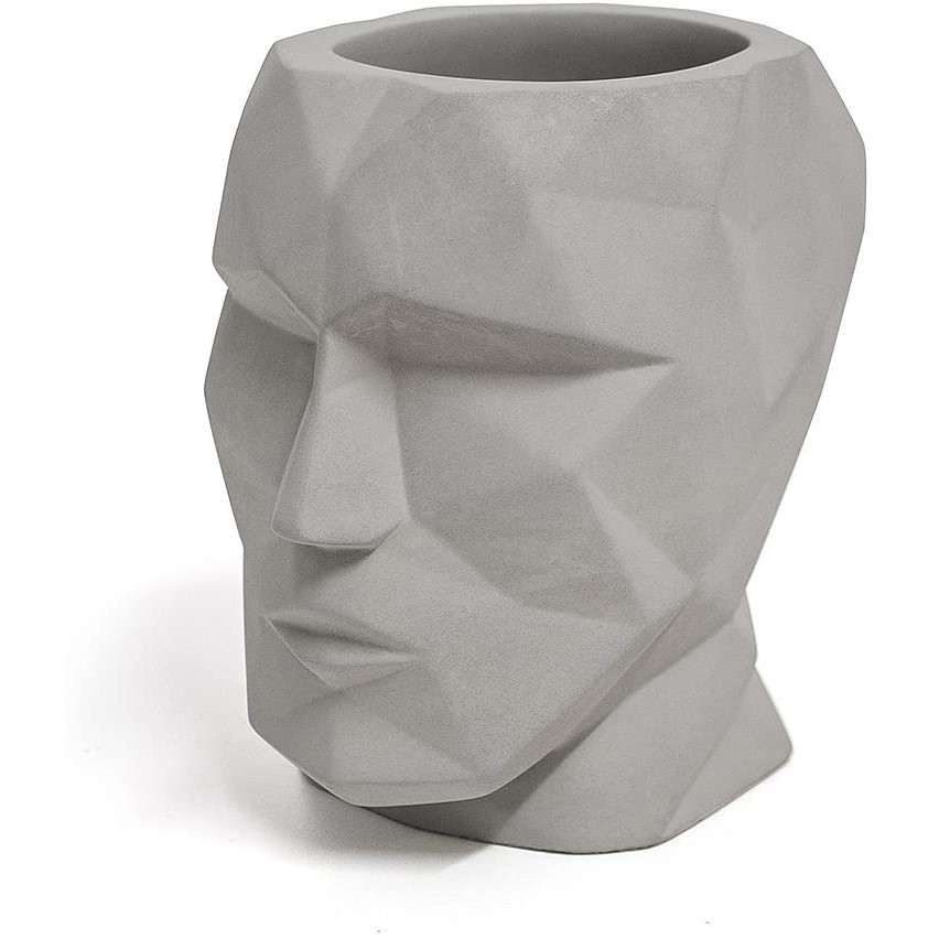 Balvi pencil holder Head gray concrete material Balvi